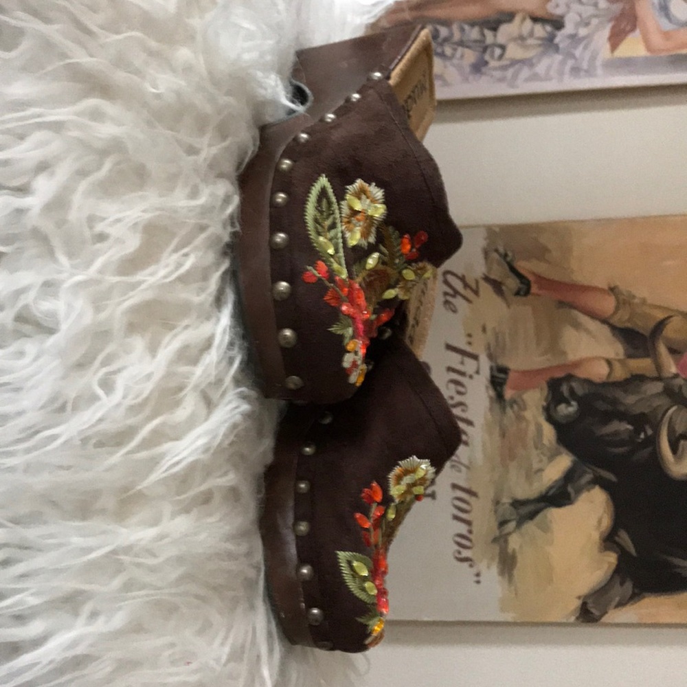 Vintage jeweled clogs.